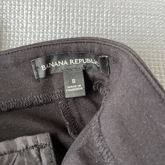 Banana Republic Premium Ponte Legging Work Pant Womens 8 Black Tapered Leg - Picture 3 of 5